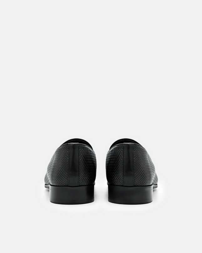 Embossed Leather Loafers