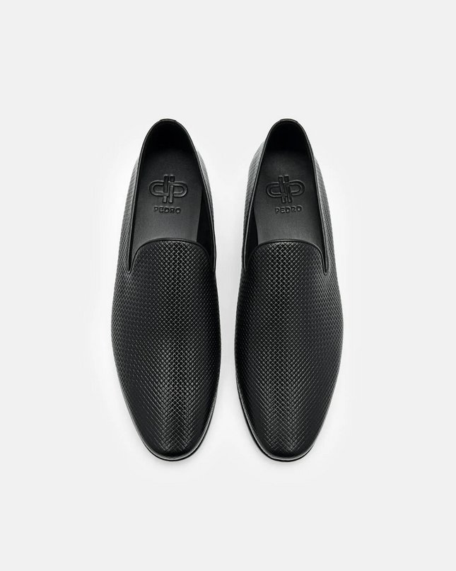 Embossed Leather Loafers