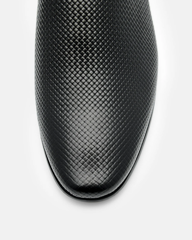 Embossed Leather Loafers