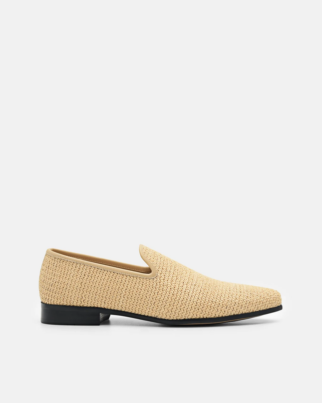 Woven Raffia Loafers