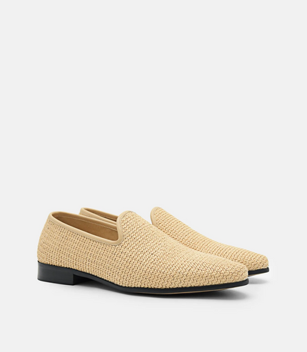 Woven Raffia Loafers