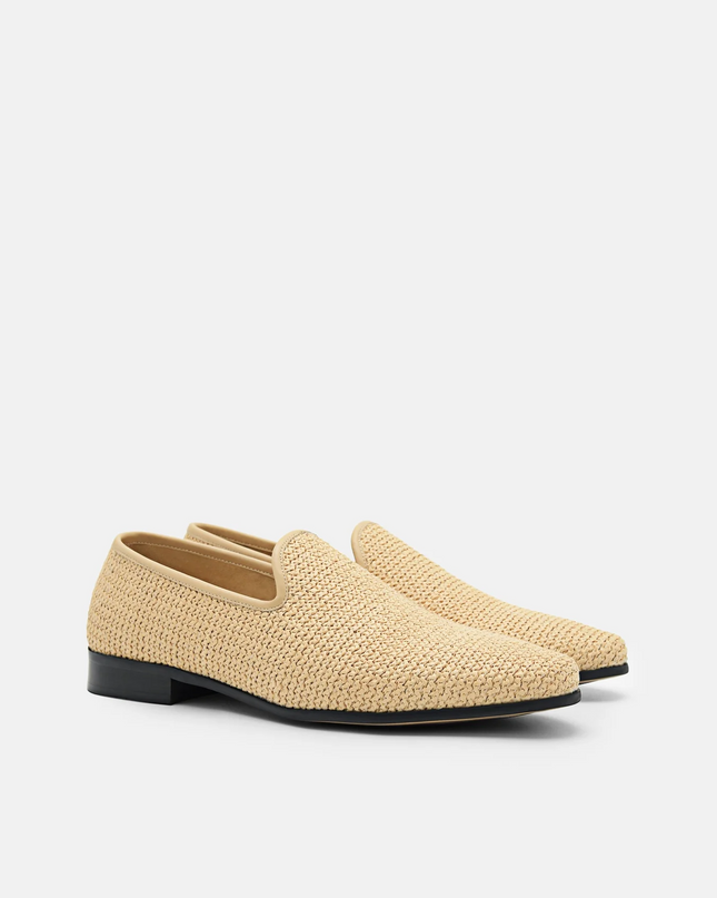Woven Raffia Loafers