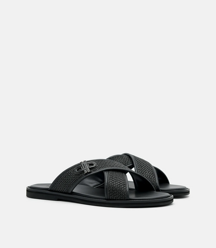 PEDRO Icon Cross Sandals - Black