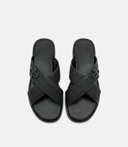 PEDRO Icon Cross Sandals - Black