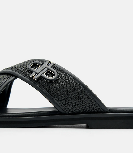 PEDRO Icon Cross Sandals - Black