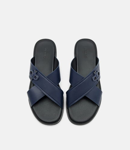 PEDRO Icon Cross Sandals - Navy