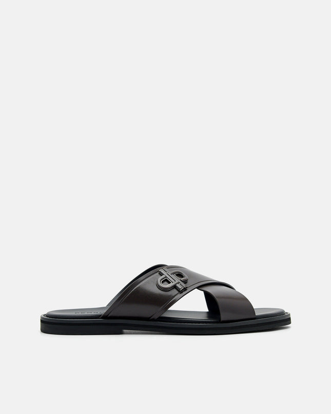 PEDRO Icon Cross Sandals - Dark Brown