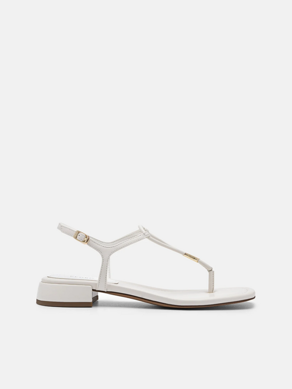Slingback Thong Sandals - Chalk