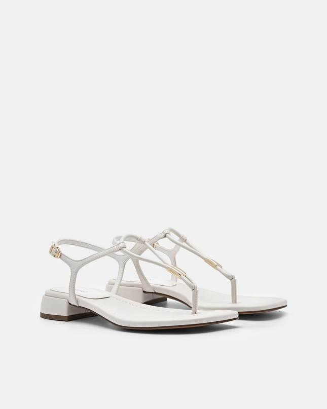 Slingback Thong Sandals - Chalk