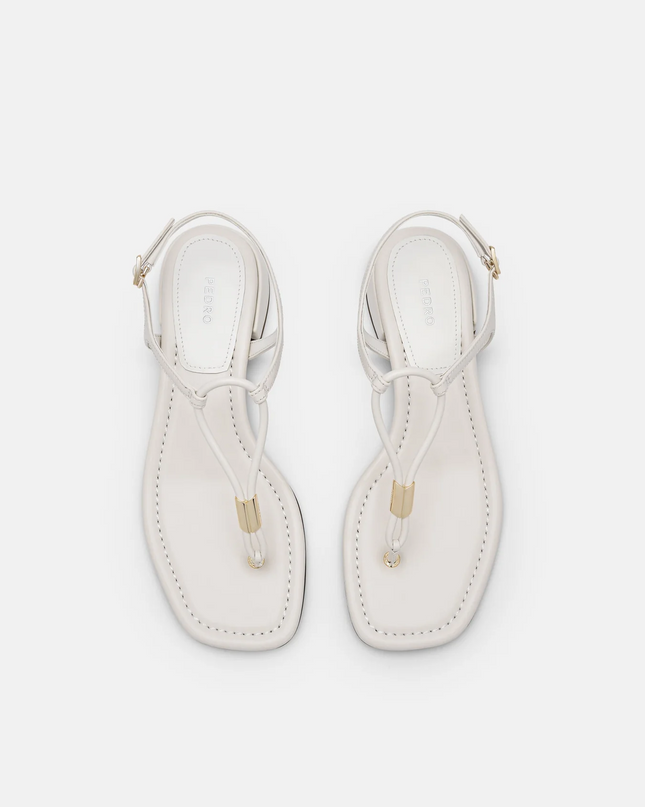 Slingback Thong Sandals - Chalk