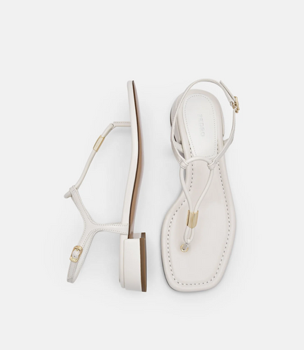 Slingback Thong Sandals - Chalk