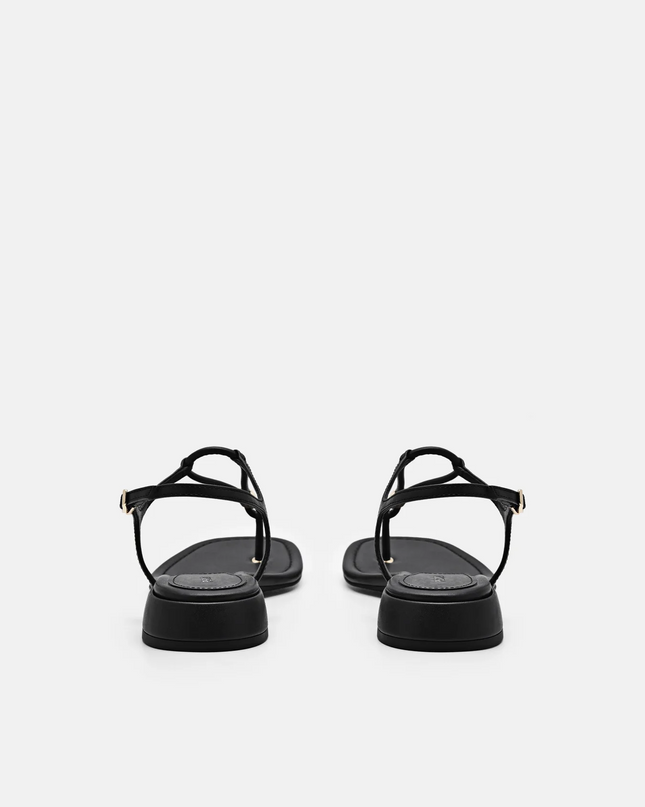 Slingback Thong Sandals - Black