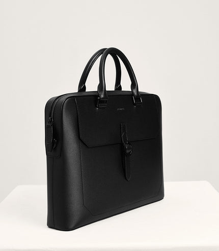 Leather Buckle Briefcase