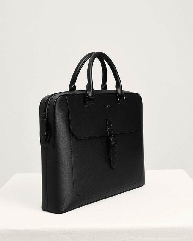 Leather Buckle Briefcase