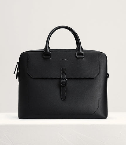 Leather Buckle Briefcase
