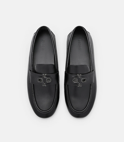 PEDRO Icon Leather Loafers - Black