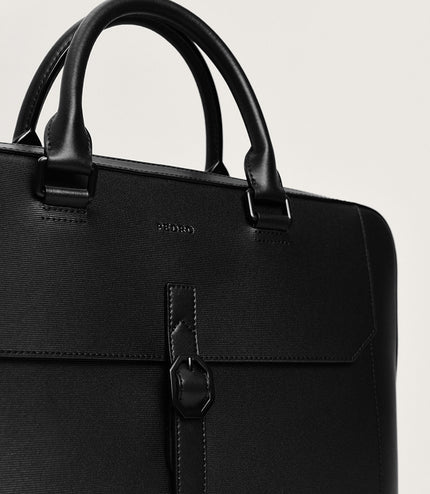 Leather Buckle Briefcase