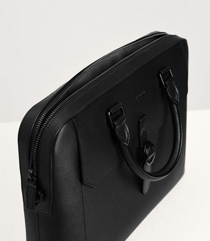 Leather Buckle Briefcase