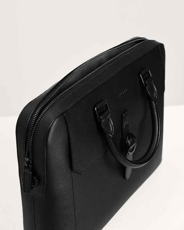 Leather Buckle Briefcase