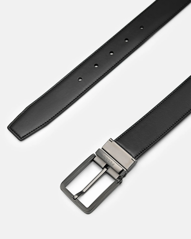 PEDRO Icon Leather Reversible Pin Belt