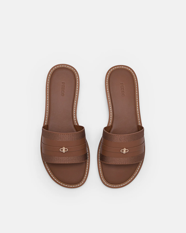 PEDRO Icon Slide Sandals - Brown
