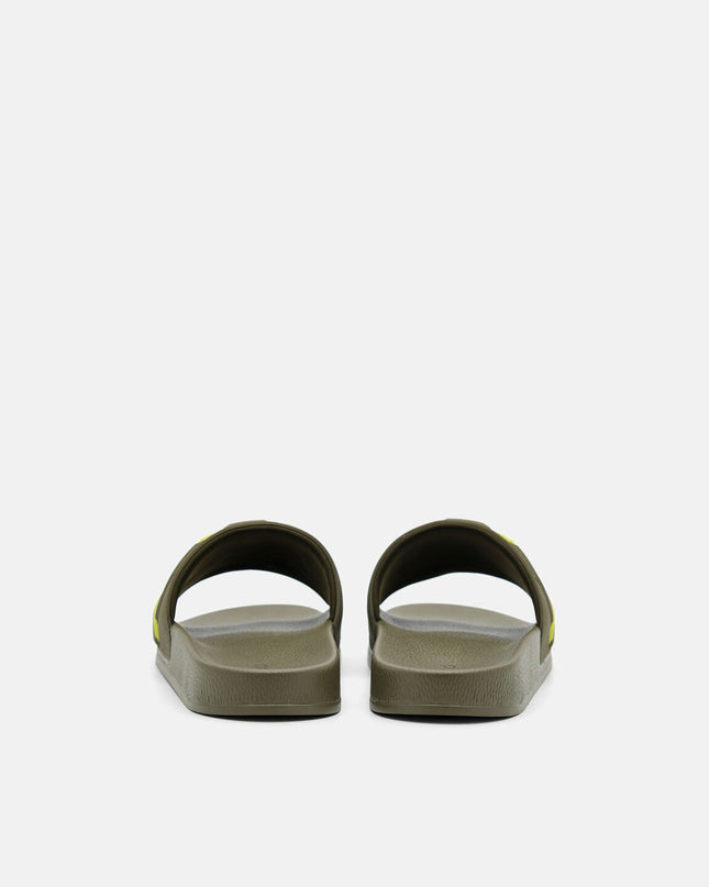 Embossed Rubber Sandals - Olive