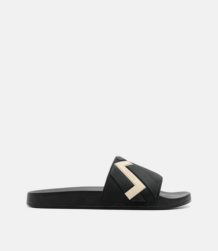 Embossed Rubber Sandals - Black