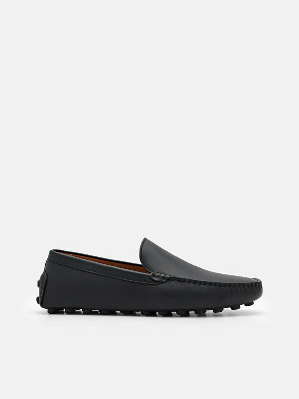 PEDRO Icon Leather Driving Shoes - Black