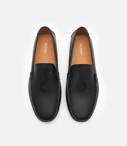 PEDRO Icon Leather Driving Shoes - Black