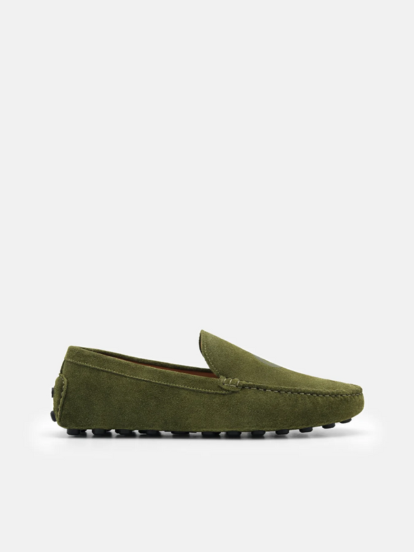 PEDRO Icon Leather Driving Shoes - Military Green