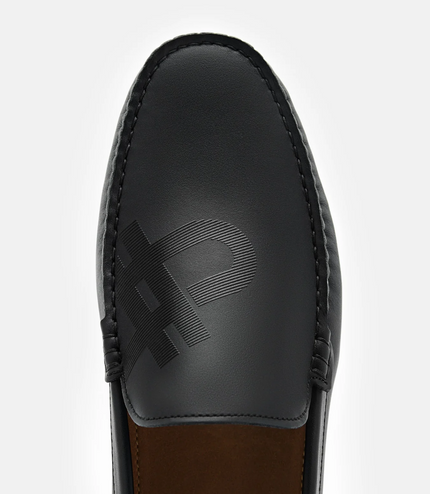 PEDRO Icon Leather Driving Shoes - Black