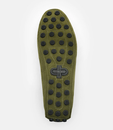 PEDRO Icon Leather Driving Shoes - Military Green