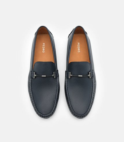 Robert Leather Driving Shoes - Navy
