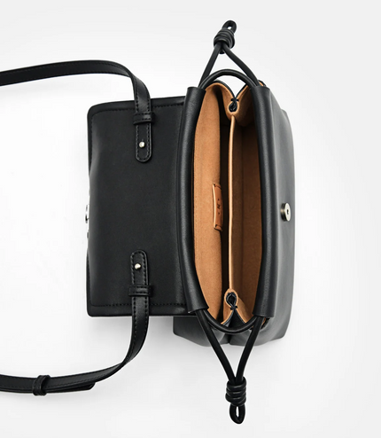 PEDRO Icon Leather Mini Shoulder Bag - Black