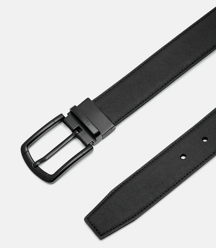 Saffiano Leather Reversible Pin Belt