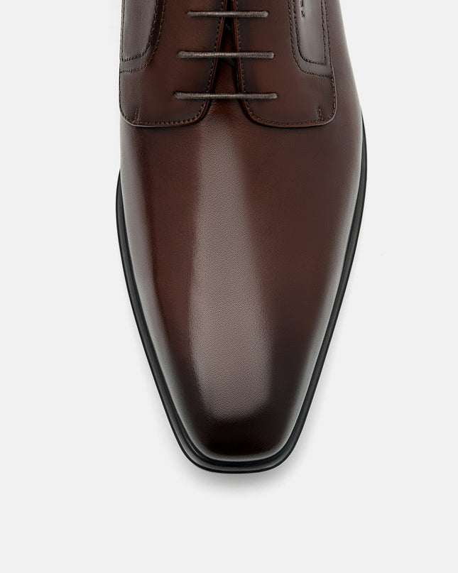 Leather Derby Shoes - Brown