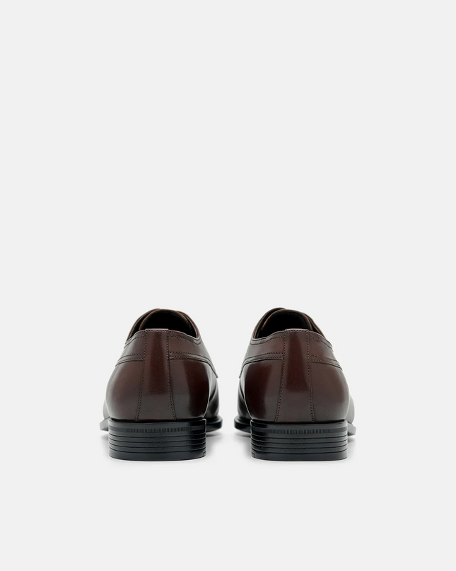 Leather Derby Shoes - Brown
