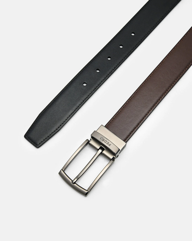 Leather Reversible Pin Belt