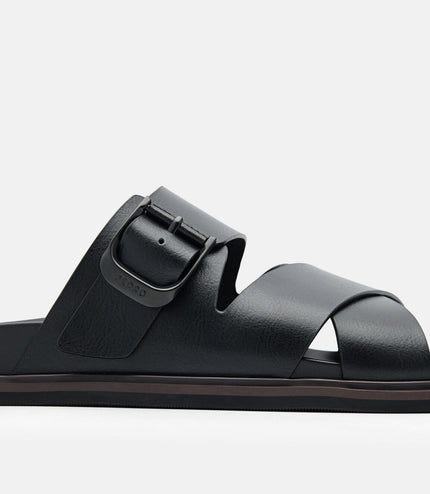 Helix Cross Sandals - Black