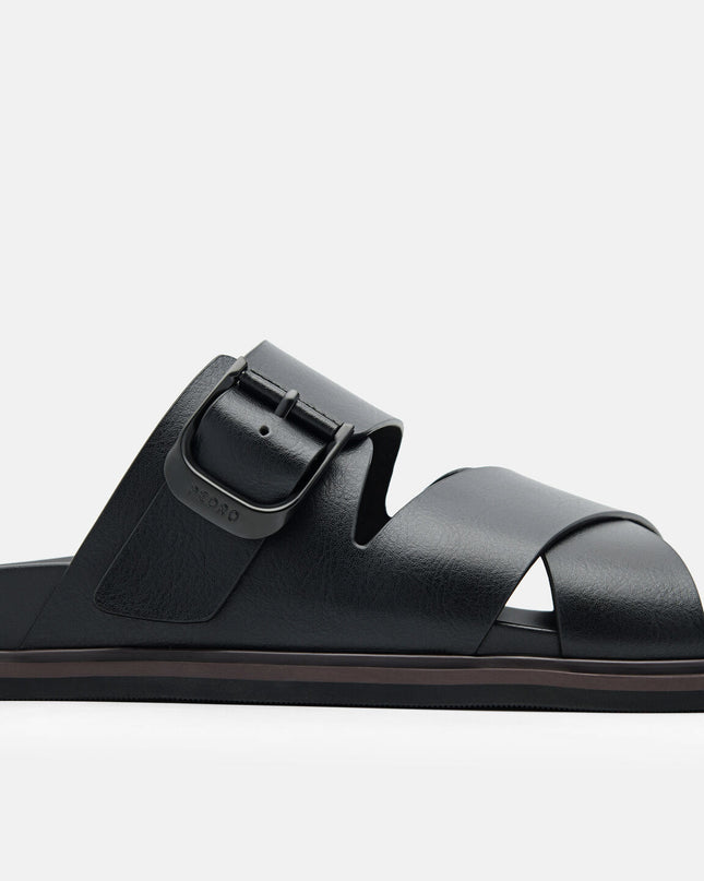 Helix Cross Sandals - Black
