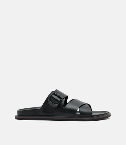 Helix Cross Sandals - Black