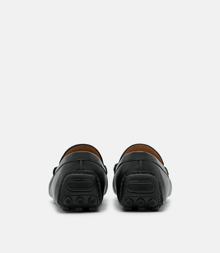 Leather Horsebit Driving Shoes - Black