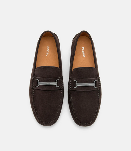 Leather Horsebit Driving Shoes - Dark Brown
