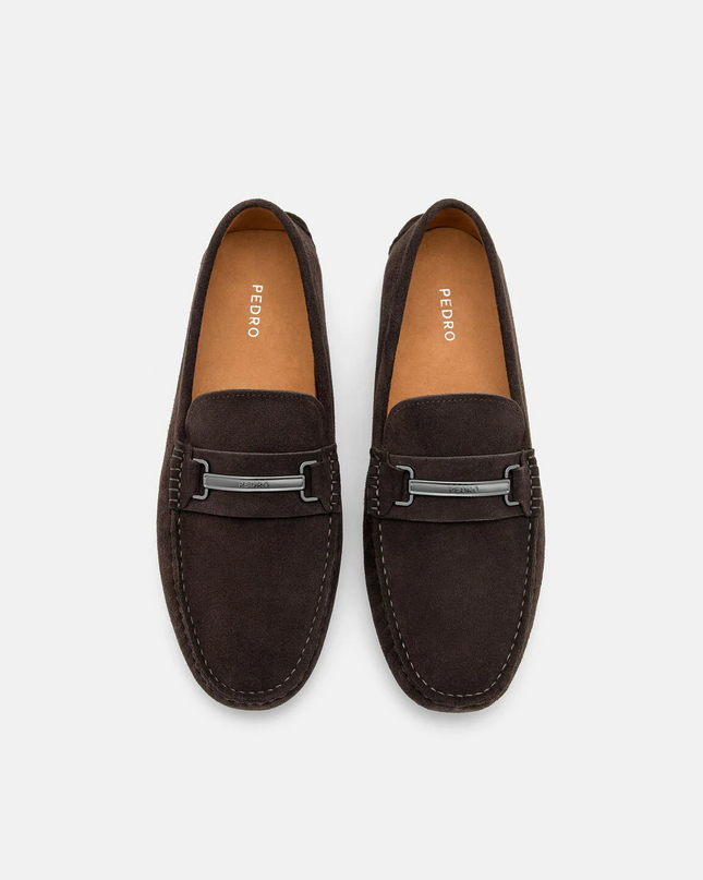 Leather Horsebit Driving Shoes - Dark Brown