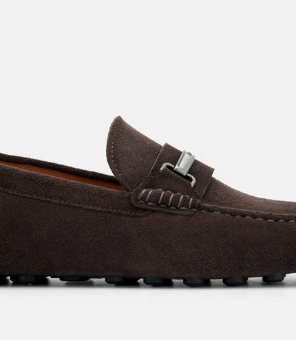 Leather Horsebit Driving Shoes - Dark Brown