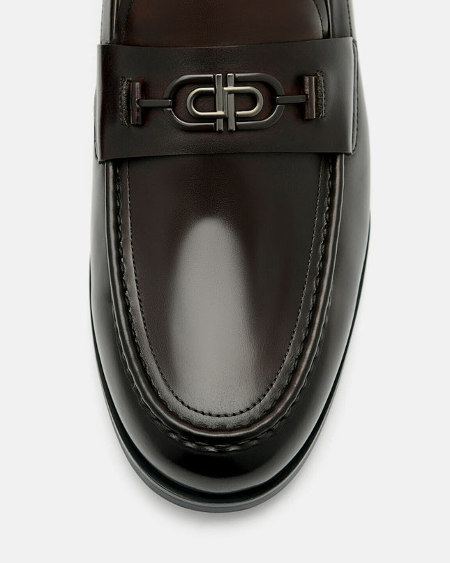 PEDRO Icon Leather Horsebit Loafer - Dark Brown