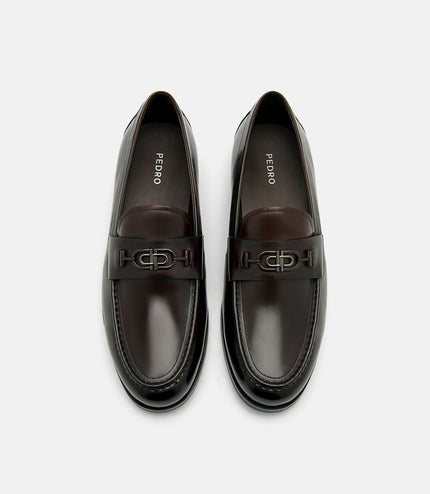 PEDRO Icon Leather Horsebit Loafer - Dark Brown