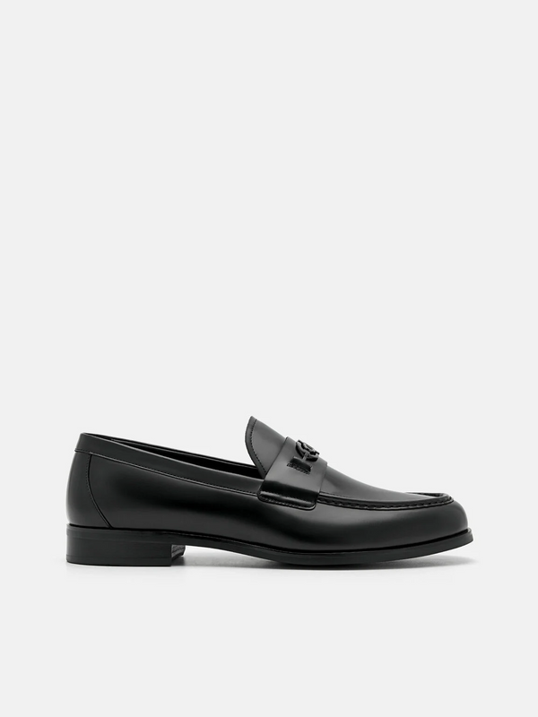 PEDRO Icon Leather Horsebit Loafer - Black