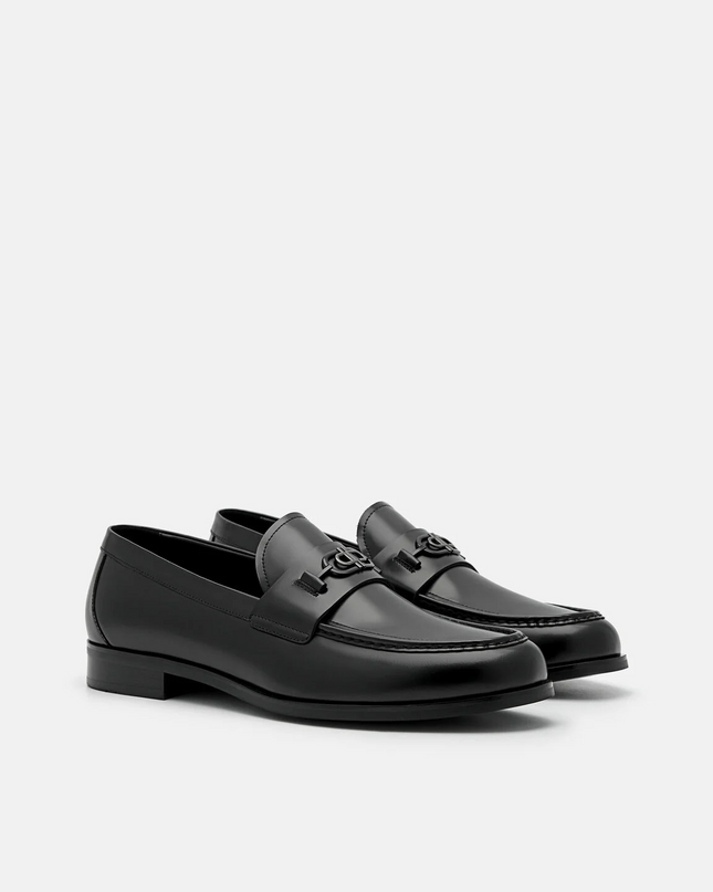 PEDRO Icon Leather Horsebit Loafer - Black