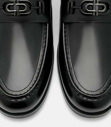 PEDRO Icon Leather Horsebit Loafer - Black